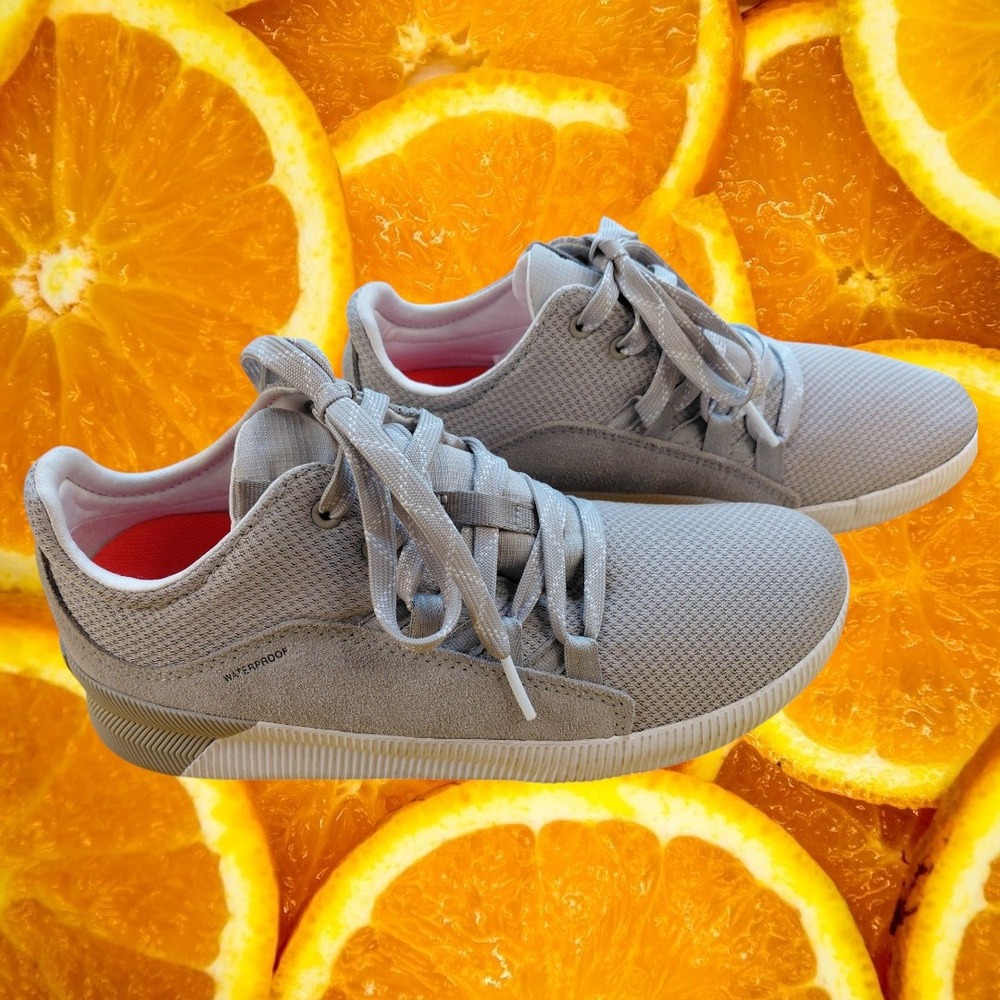 Sorel Out N About III Low Waterproof Sneakers Grey Suede NL4090-081 Womens 7